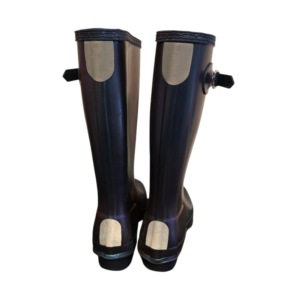 Hunter Original Kids‎ Nebula Rain Boots Iridescent Purple Blue Waterproof Size 2 - Picture 3 of 7